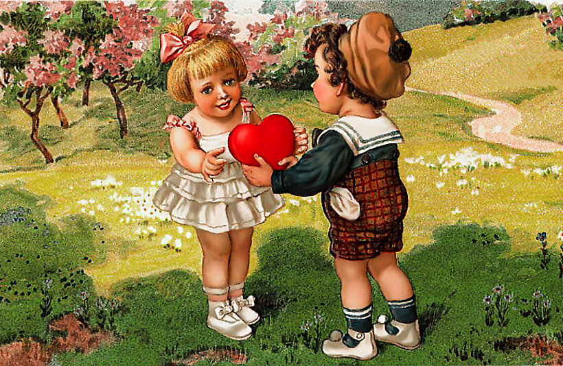 Открытки 14 февраля на день святого Валентина,день влюблённых ретро Открытка открытки картинка картинки на день святого Валентина ретро,день влюблённых ретро ,открытка картинка ретро 14 февраля,день влюблённых открытки ретро скачать