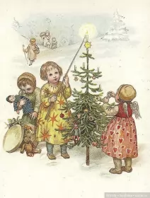 Открытки рождество ретро Открытки картинки с рождеством ретро,на рождество в стиле ретро