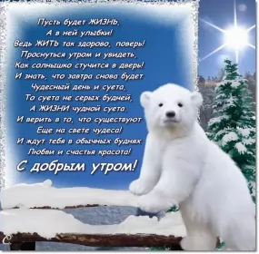 Открытки с добрым морозным утром Открытка с добрым утром,с добрым морозным зимним утром,морозное утро